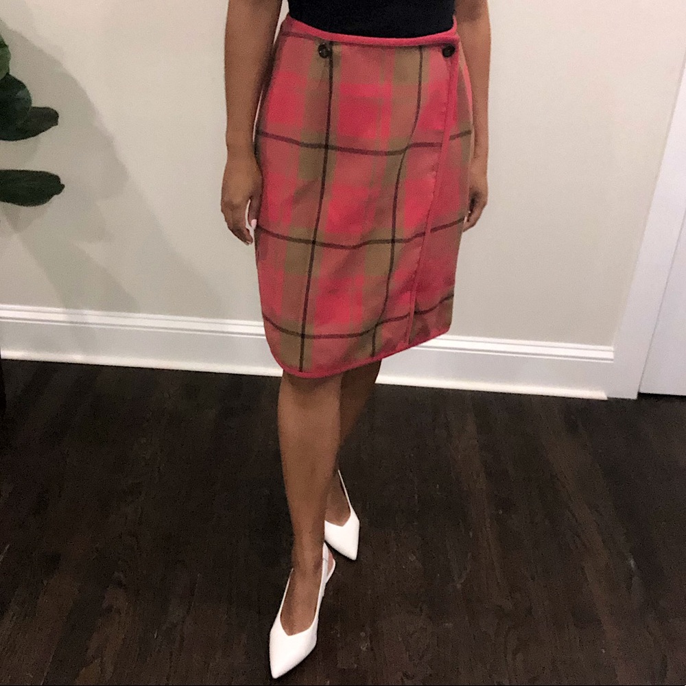 Vintage Pink & Beige Patterned Skirt